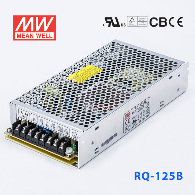 Mean Well RQ-125B Power Supply 125W 5V 12V -5V -12V 11A