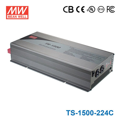 Mean Well TS-1500-224C True Sine Wave 1500W 24VDC to 230VAC 6.5A - DC-AC Power Inverter