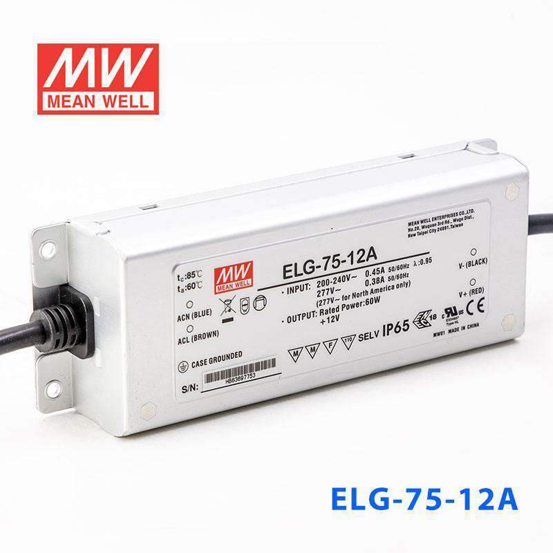 Mean Well ELG-75-12A Power Supply 60W 12V - Adjustable 5A - PHOTO 1