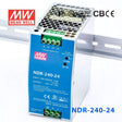 Mean Well NDR-240-24 Single Output Industrial Power Supply 240W 24V 10A - DIN Rail