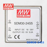 Mean Well SDM30-24S5 DC-DC Converter - 25W - 18~36V in 5V out - PHOTO 2