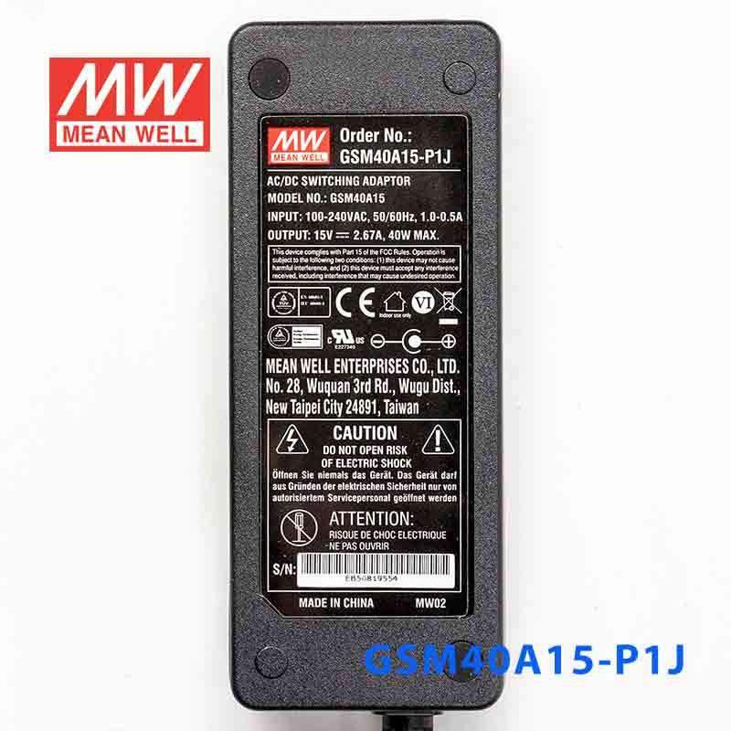 Mean Well GSM40A15-P1J Power Supply 40W 15V 2.67A - PHOTO 2