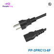 Purple Plug 3 Prong NEMA 5-15P to C13 Power Cord - 6FT, Copper, 18AWG, 125V 10A, SVT Wire