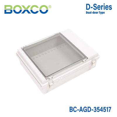 Boxco BC-AGD-354517 Dual Door Enclosure 17.72 x 13.78 x 6.69 Inches(450 x 350 x 170mm) ABS Plastic