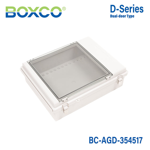 Boxco BC - AGD - 354517 Dual Door Enclosure 17.72 x 13.78 x 6.69 Inches(450 x 350 x 170mm) ABS Plastic - BC-AGD-354517 - powersupplymall.com