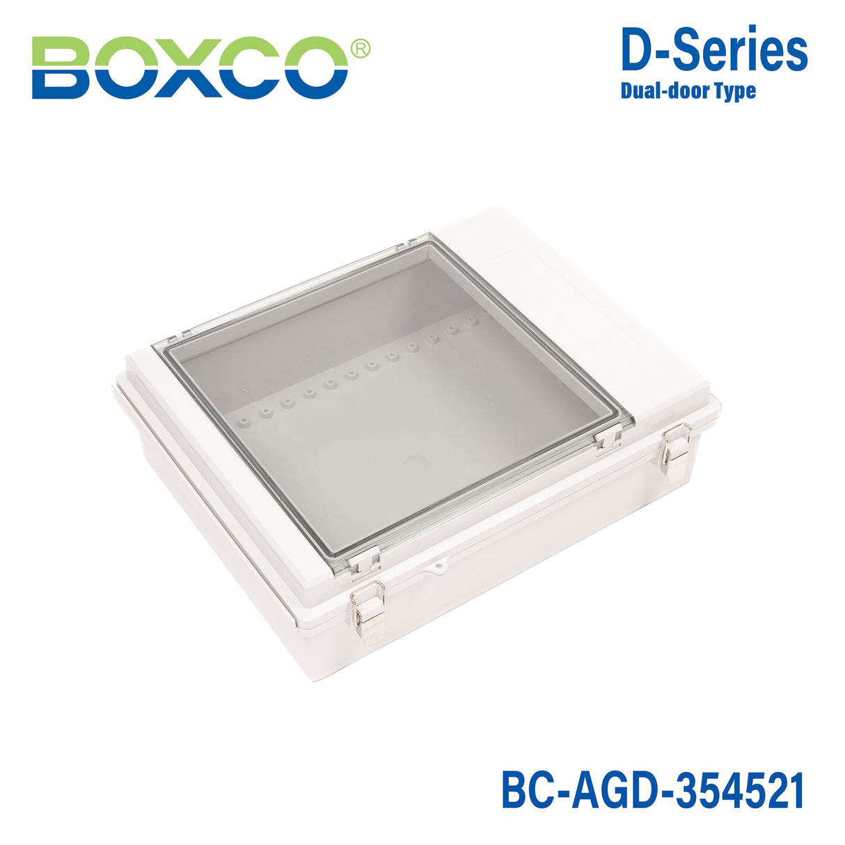 Boxco BC - AGD - 354521 Dual Door Enclosure 17.72 x 13.78 x 8.27 Inches(450 x 350 x 210mm) ABS Plastic - BC-AGD-354521 - powersupplymall.com
