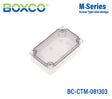 Boxco M - Series 3.15 x 5.12 x 1.38 Inches(80 x 130 x 35mm) Plastic Enclosure, IP67, IK08, PC, Transparent Cover, Screw Type - BC-CTM-081303 - powersupplymall.com