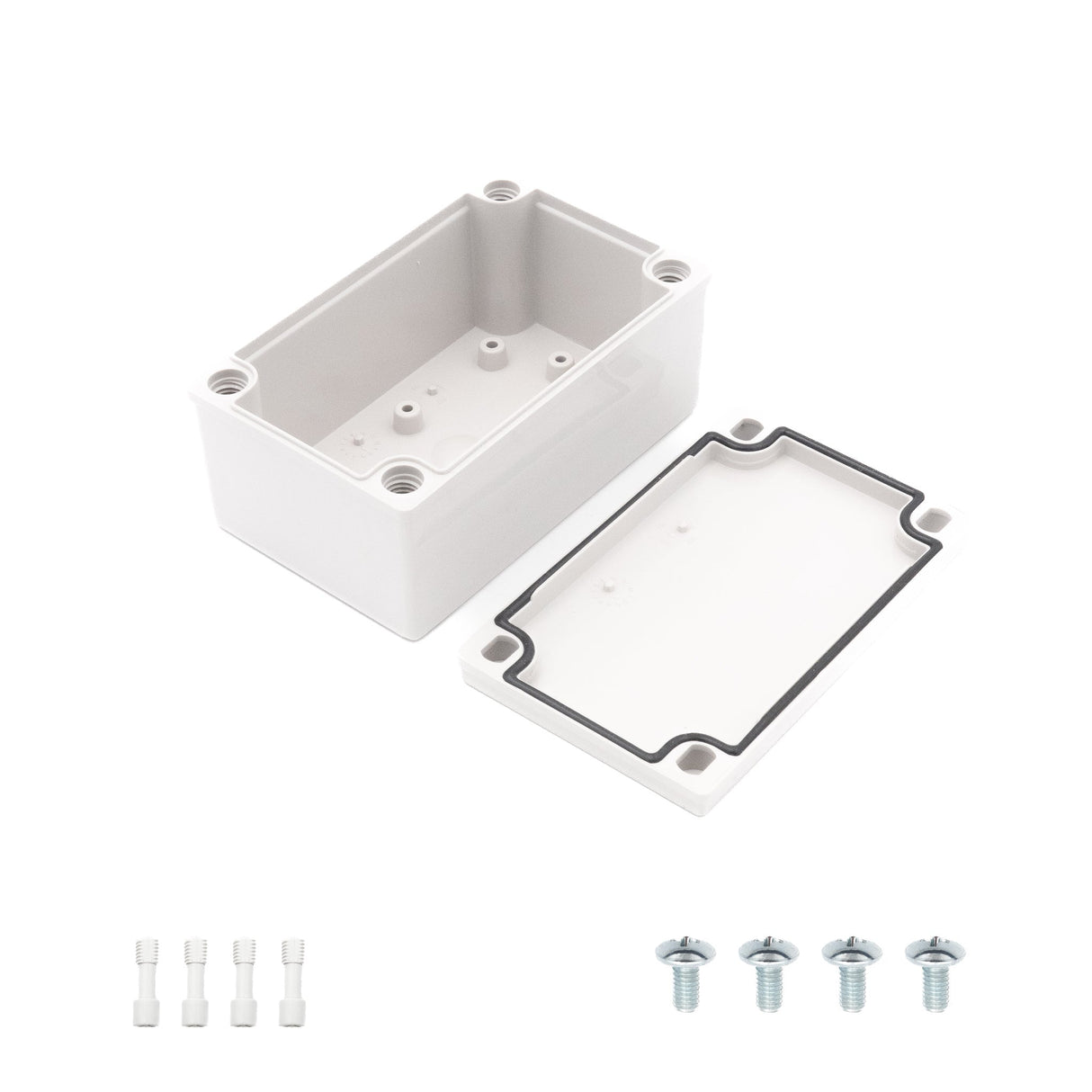 Boxco M - Series 3.15 x 5.12 x 2.36 Inches(80 x 130 x 60mm) Plastic Enclosure, IP67, IK08, PC, Grey Cover, Screw Type - BC - CGM - 081306 - powersupplymall.com