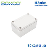 Boxco M - Series 3.15 x 5.12 x 2.36 Inches(80 x 130 x 60mm) Plastic Enclosure, IP67, IK08, PC, Grey Cover, Screw Type - BC-CGM-081306 - powersupplymall.com
