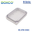Boxco M - Series 5.12 x 7.09 x 1.38 Inches(130 x 180 x 35mm) Plastic Enclosure, IP67, IK08, ABS, Transparent Cover, Screw Type - BC - ATM - 131803 - powersupplymall.com