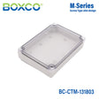 Boxco M - Series 5.12 x 7.09 x 1.38 Inches(130 x 180 x 35mm) Plastic Enclosure, IP67, IK08, PC, Transparent Cover, Screw Type - BC - CTM - 131803 - powersupplymall.com