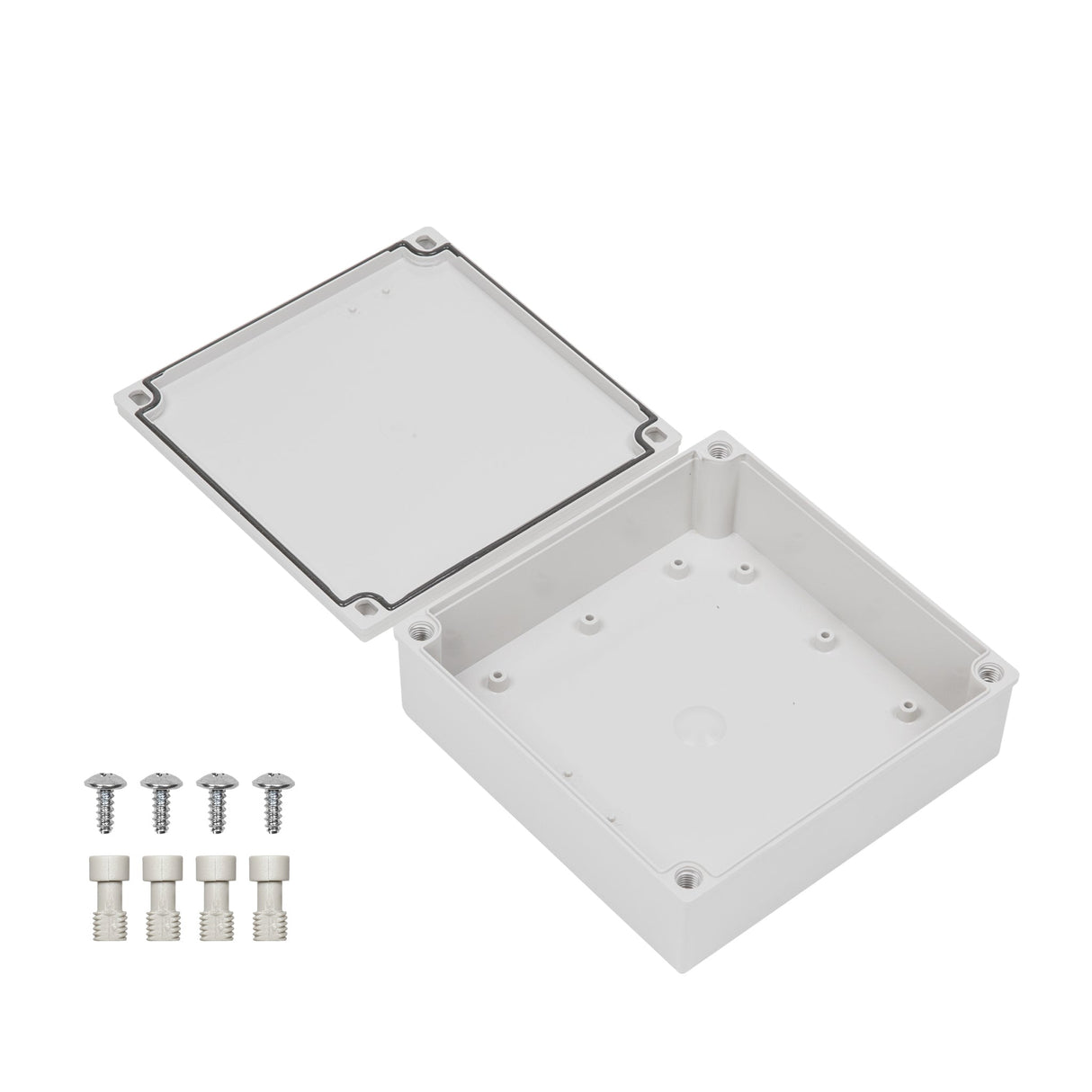 Boxco M - Series 5.91 x 7.09 x 2.36 Inches(150 x 180 x 60mm) Plastic Enclosure, IP67, IK08, ABS, Grey Cover, Screw Type - BC - AGM - 151806 - powersupplymall.com