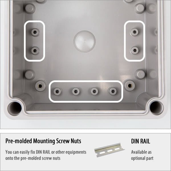 Boxco M - Series 7.09 x 10.04 x 3.94 Inches(180 x 255 x 100mm) Plastic Enclosure, IP67, IK08, ABS, Transparent Cover, Screw Type - BC-ATM-182510 - powersupplymall.com
