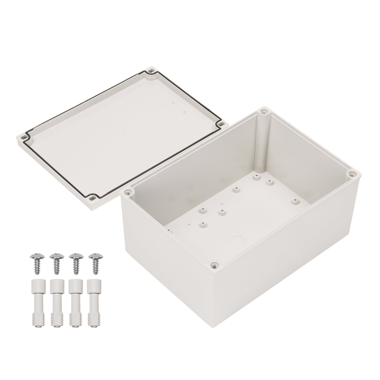 Boxco M - Series 7.09 x 10.04 x 4.92 Inches(180 x 255 x 125mm) Plastic Enclosure, IP67, IK08, PC, Grey Cover, Screw Type - BC-CGM-182512 - powersupplymall.com