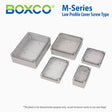 Boxco M - Series 7.09 x 7.09 x 2.95 Inches(180 x 180 x 75mm) Plastic Enclosure, IP67, IK08, ABS, Transparent Cover, Screw Type - BC-ATM-181807 - powersupplymall.com
