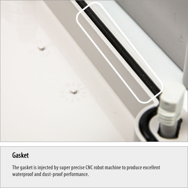 Boxco M - Series 7.09 x 7.09 x 2.95 Inches(180 x 180 x 75mm) Plastic Enclosure, IP67, IK08, ABS, Transparent Cover, Screw Type - BC-ATM-181807 - powersupplymall.com