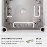 Boxco M - Series 7.09 x 7.09 x 2.95 Inches(180 x 180 x 75mm) Plastic Enclosure, IP67, IK08, ABS, Transparent Cover, Screw Type - BC-ATM-181807 - powersupplymall.com