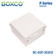 Boxco P - Series 11.81 x 11.81 x 5.91 Inches(300 x 300 x 150mm) Plastic Enclosure, IP67, IK08, ABS, Grey Cover, Molded Hinge and Latch Type - BC-AGP-303015 - powersupplymall.com
