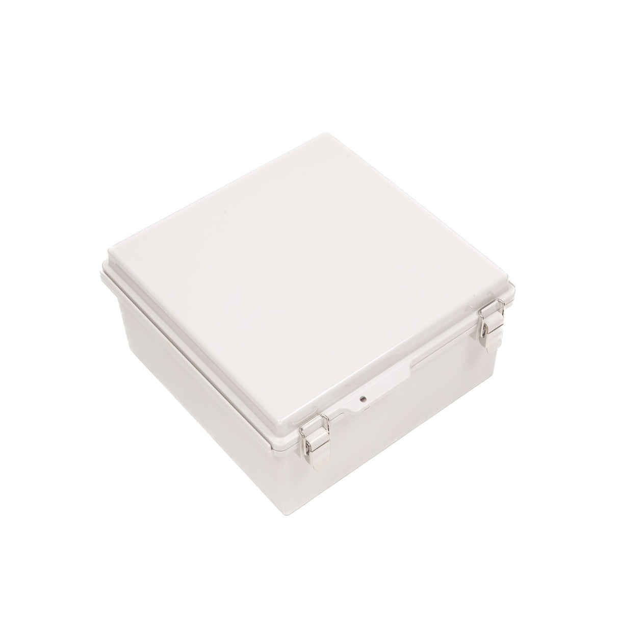 Boxco P - Series 11.81 x 11.81 x 5.91 Inches(300 x 300 x 150mm) Plastic Enclosure, IP67, IK08, ABS, Grey Cover, Molded Hinge and Latch Type - BC-AGP-303015 - powersupplymall.com
