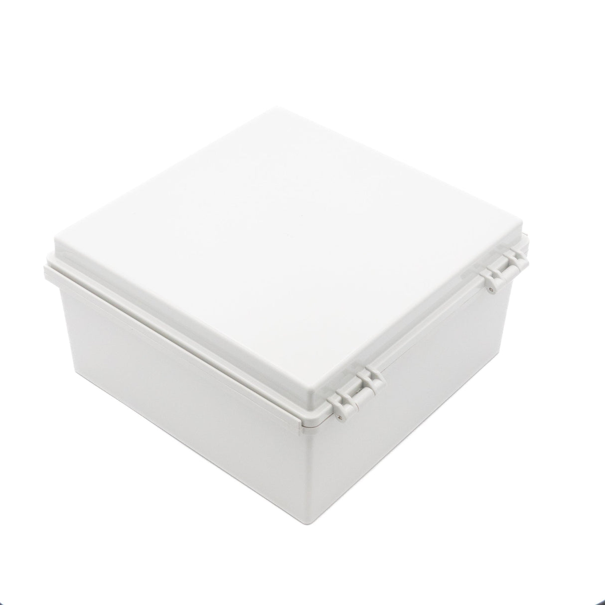 Boxco P - Series 11.81 x 11.81 x 5.91 Inches(300 x 300 x 150mm) Plastic Enclosure, IP67, IK08, PC, Grey Cover, Molded Hinge and Latch Type - BC-CGP-303015 - powersupplymall.com