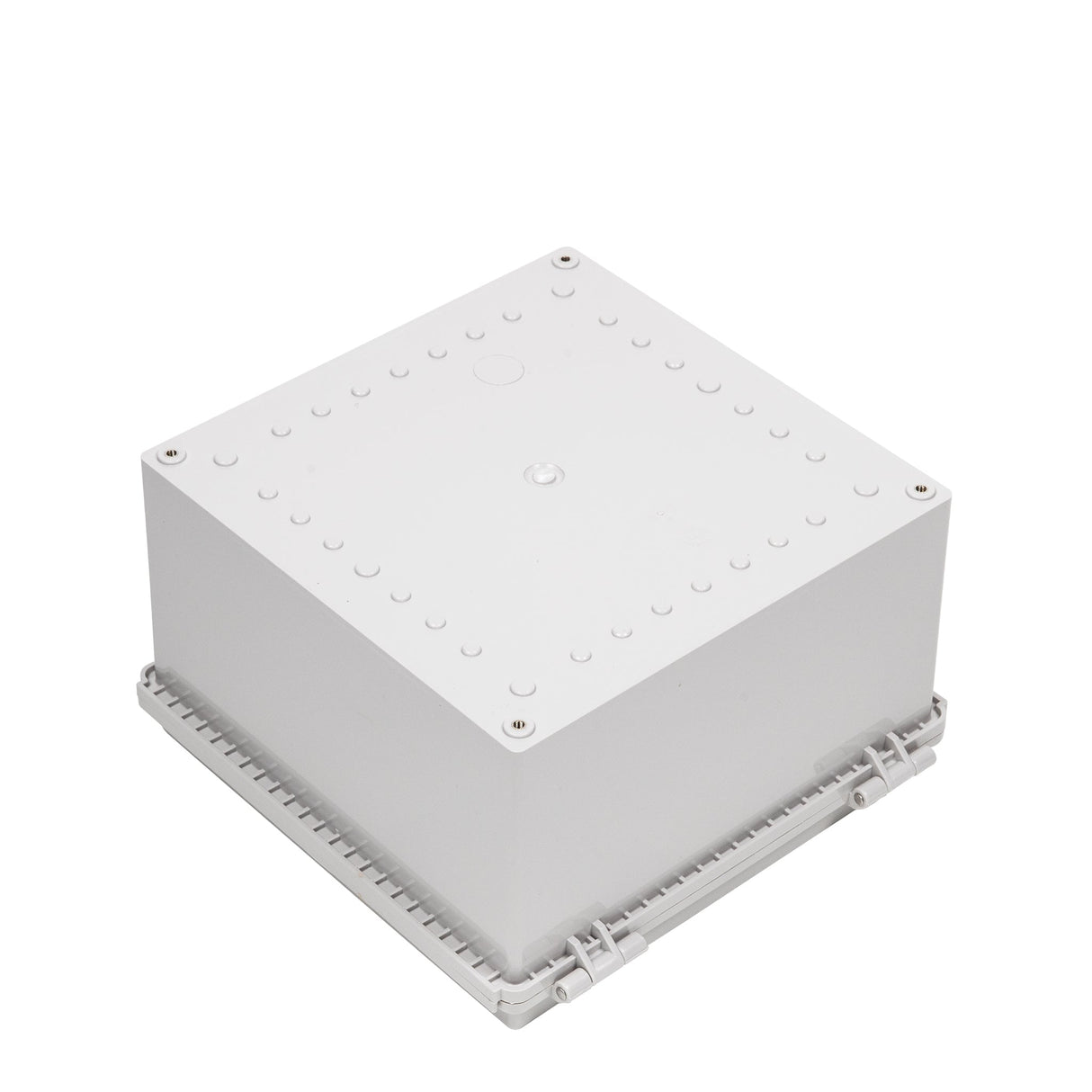 Boxco P - Series 11.81 x 11.81 x 7.09 Inches(300 x 300 x 180mm) Plastic Enclosure, IP67, IK08, PC, Grey Cover, Molded Hinge and Latch Type - BC-CGP-303018 - powersupplymall.com