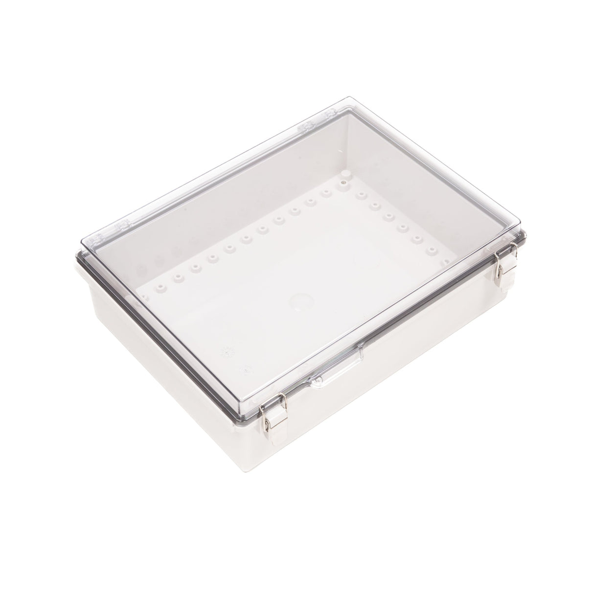 Boxco P - Series 11.81 x 15.75 x 4.72 Inches(300 x 400 x 120mm) Plastic Enclosure, IP67, IK08, ABS, Transparent Cover, Molded Hinge and Latch Type - BC-ATP-304012 - powersupplymall.com