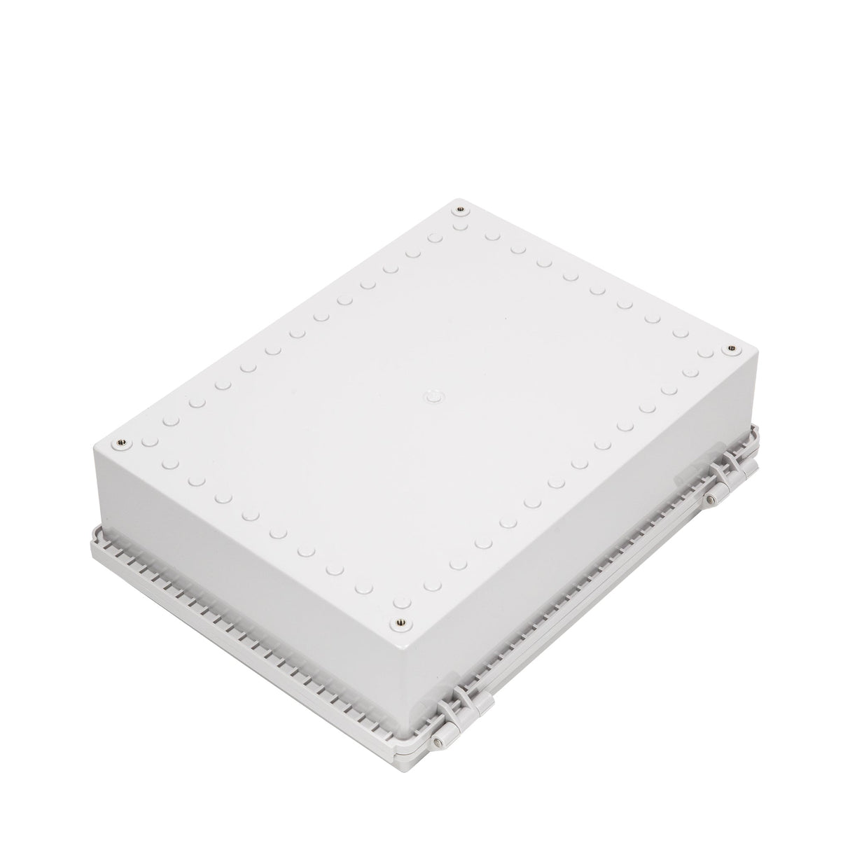 Boxco P - Series 11.81 x 15.75 x 4.72 Inches(300 x 400 x 120mm) Plastic Enclosure, IP67, IK08, PC, Grey Cover, Molded Hinge and Latch Type - BC-CGP-304012 - powersupplymall.com