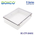 Boxco P - Series 11.81 x 15.75 x 4.72 inches(300 x 400 x 120mm) Plastic Enclosure, IP67, IK08, PC, Transparent Cover, Molded Hinge and Latch Type - BC-CTP-304012 - powersupplymall.com