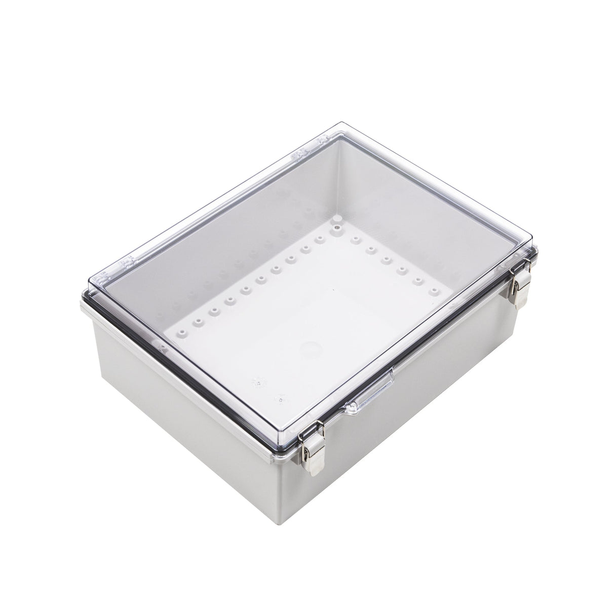 Boxco P - Series 11.81 x 15.75 x 5.91 Inches(300 x 400 x 150mm) Plastic Enclosure, IP67, IK08, ABS, Transparent Cover, Molded Hinge and Latch Type - BC-ATP-304015 - powersupplymall.com