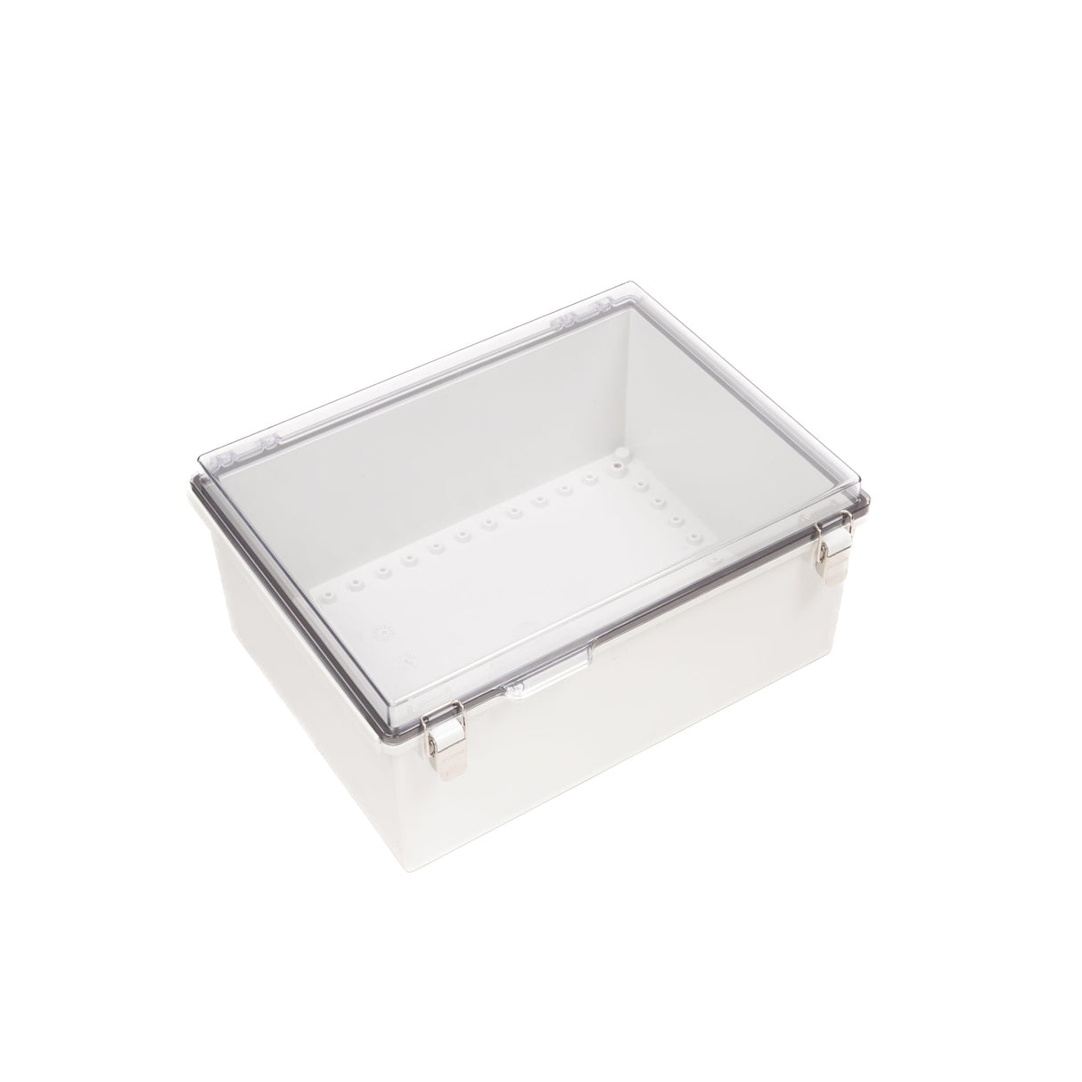 Boxco P - Series 11.81 x 15.75 x 7.09 Inches(300 x 400 x 180mm) Plastic Enclosure, IP67, IK08, ABS, Transparent Cover, Molded Hinge and Latch Type - BC - ATP - 304018 - powersupplymall.com