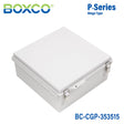 Boxco P - Series 13.78 x 13.78 x 5.91 Inches(350 x 350 x 150mm) Plastic Enclosure, IP67, IK08, PC, Grey Cover, Molded Hinge and Latch Type - BC-CGP-353515 - powersupplymall.com