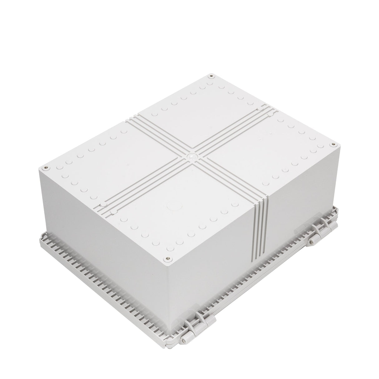 Boxco P - Series 13.78 x 17.72 x 7.87 Inches(350 x 450 x 200mm) Plastic Enclosure, IP67, IK08, ABS, Grey Cover, Molded Hinge and Latch Type - BC-AGP-354520 - powersupplymall.com