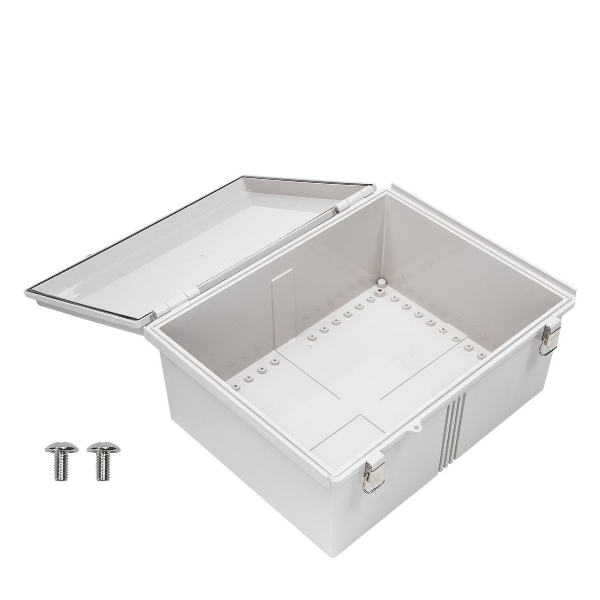 Boxco P - Series 13.78 x 17.72 x 7.87 Inches(350 x 450 x 200mm) Plastic Enclosure, IP67, IK08, ABS, Grey Cover, Molded Hinge and Latch Type - BC-AGP-354520 - powersupplymall.com