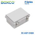 Boxco P - Series 5.31 x 7.28 x 3.35 Inches(135 x 185 x 85mm) Plastic Enclosure, IP67, IK08, ABS, Grey Cover, Molded Hinge and Latch Type - BC-AGP-131808 - powersupplymall.com