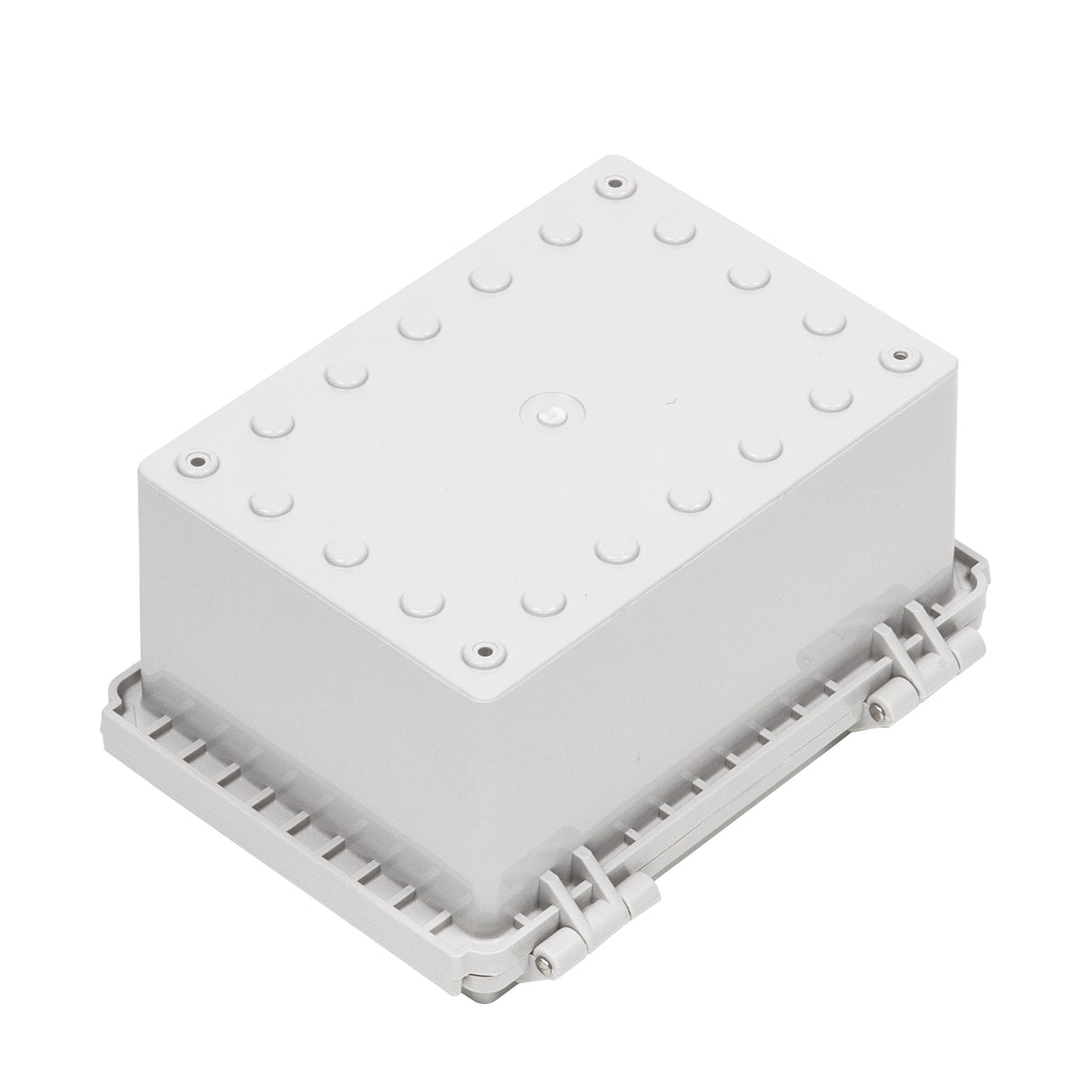 Boxco P - Series 5.31 x 7.28 x 3.94 Inches(135 x 185 x 100mm) Plastic Enclosure, IP67, IK08, ABS, Grey Cover, Molded Hinge and Latch Type - BC-AGP-131810 - powersupplymall.com