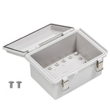 Boxco P - Series 5.31 x 7.28 x 3.94 Inches(135 x 185 x 100mm) Plastic Enclosure, IP67, IK08, PC, Grey Cover, Molded Hinge and Latch Type - BC-CGP-131810 - powersupplymall.com