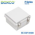 Boxco P - Series 5.91 x 5.91 x 3.54 Inches(150 x 150 x 90mm) Plastic Enclosure, IP67, IK08, PC, Grey Cover, Molded Hinge and Latch Type - BC-CGP-151509 - powersupplymall.com