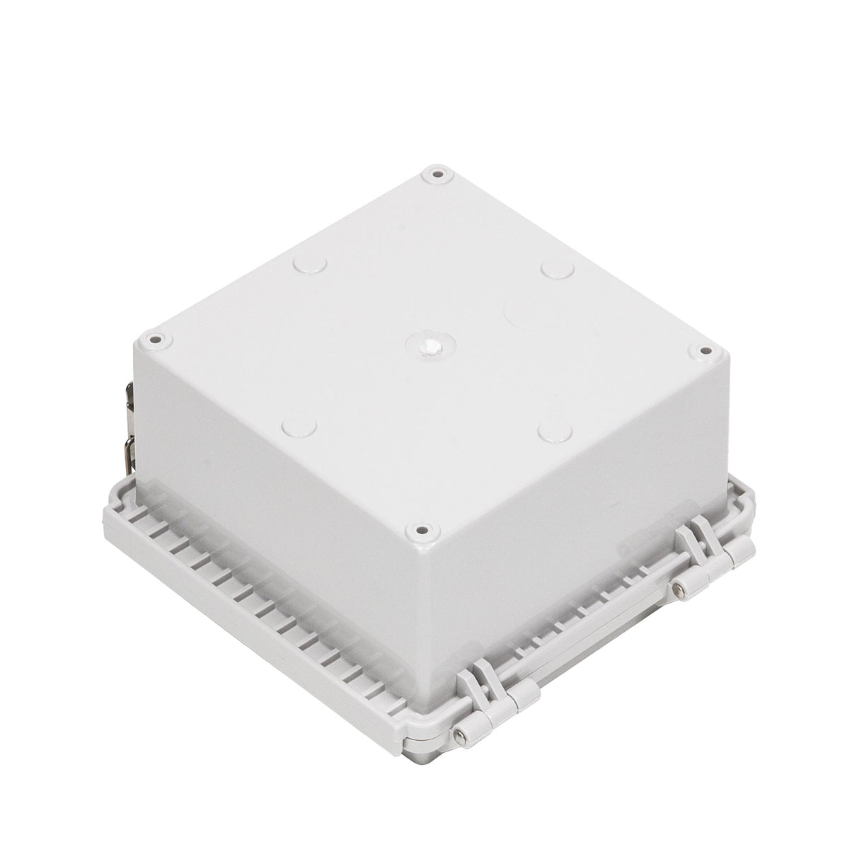 Boxco P - Series 5.91 x 5.91 x 3.54 Inches(150 x 150 x 90mm) Plastic Enclosure, IP67, IK08, PC, Grey Cover, Molded Hinge and Latch Type - BC-CGP-151509 - powersupplymall.com