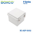 Boxco P - Series 5.91 x 5.91 x 4.72 Inches(150 x 150 x 120mm) Plastic Enclosure, IP67, IK08, ABS, Grey Cover, Molded Hinge and Latch Type - BC-AGP-151512 - powersupplymall.com