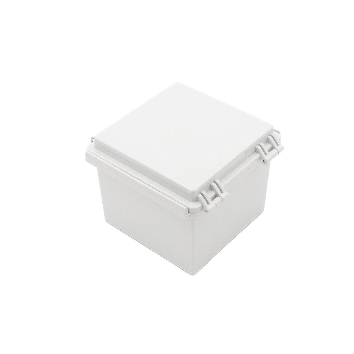 Boxco P - Series 5.91 x 5.91 x 4.72 Inches(150 x 150 x 120mm) Plastic Enclosure, IP67, IK08, PC, Grey Cover, Molded Hinge and Latch Type - BC-CGP-151512 - powersupplymall.com