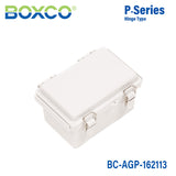 Boxco P - Series 6.30 x 8.27 x 5.12 Inches(160 x 210 x 130mm) Plastic Enclosure, IP67, IK08, ABS, Grey Cover, Molded Hinge and Latch Type - BC - AGP - 162113 - powersupplymall.com