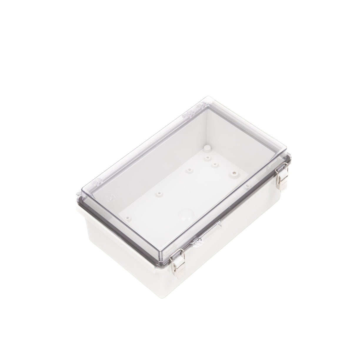 Boxco P - Series 6.69 x 10.63 x 4.33 Inches(170 x 270 x 110mm) Plastic Enclosure, IP67, IK08, ABS, Transparent Cover, Molded Hinge and Latch Type - BC-ATP-172711 - powersupplymall.com