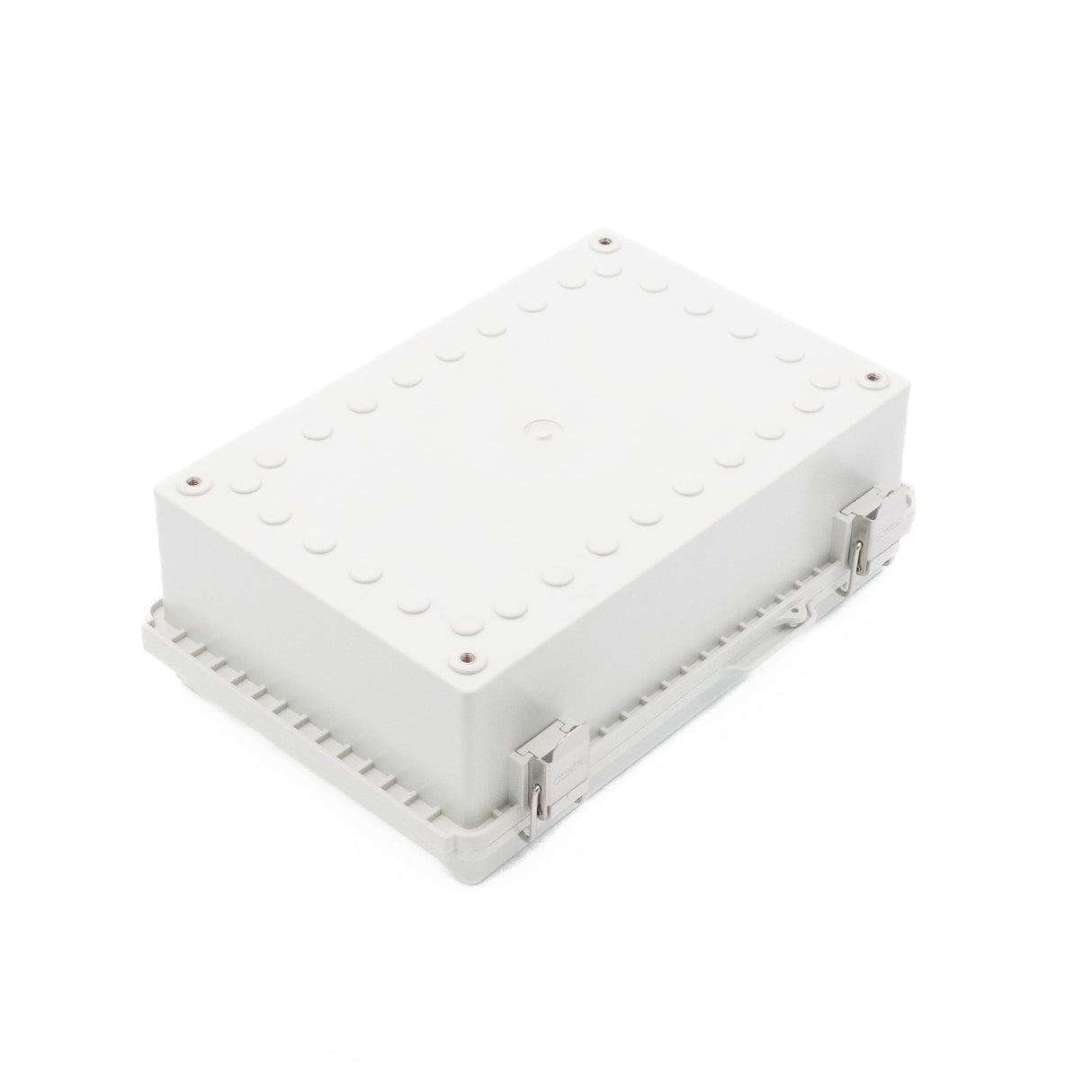 Boxco P - Series 7.48 x 11.02 x 3.94 Inches(190 x 280 x 100mm) Plastic Enclosure, IP67, IK08, ABS, Grey Cover, Molded Hinge and Latch Type - BC-AGP-192810 - powersupplymall.com