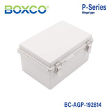 Boxco P - Series 7.48 x 11.02 x 5.51 Inches(190 x 280 x 140mm) Plastic Enclosure, IP67, IK08, ABS, Grey Cover, Molded Hinge and Latch Type - BC-AGP-192814 - powersupplymall.com