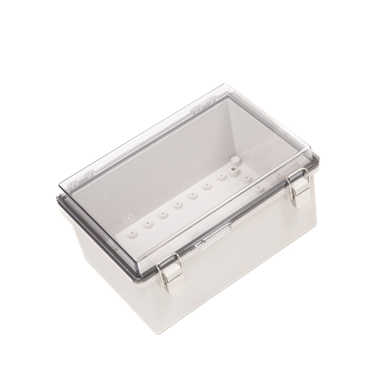 Boxco P - Series 7.48 x 11.02 x 5.51 Inches(190 x 280 x 140mm) Plastic Enclosure, IP67, IK08, PC, Transparent Cover, Molded Hinge and Latch Type - BC - CTP - 192814 - powersupplymall.com