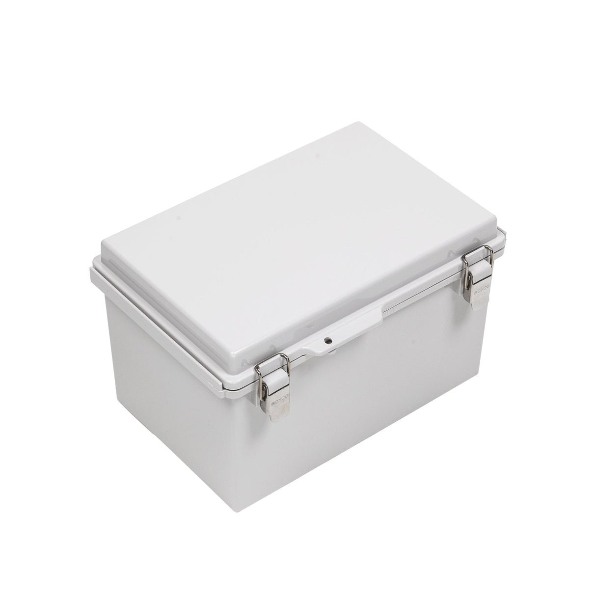 Boxco P - Series 7.87 x 11.81 x 7.09 Inches(200 x 300 x 180mm) Plastic Enclosure, IP67, IK08, ABS, Grey Cover, Molded Hinge and Latch Type - BC-AGP-203018 - powersupplymall.com