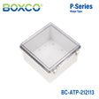 Boxco P - Series 8.27 x 8.27 x 5.12 Inches(210 x 210 x 130mm) Plastic Enclosure, IP67, IK08, ABS, Transparent Cover, Molded Hinge and Latch Type - BC-ATP-212113 - powersupplymall.com