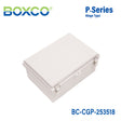 Boxco P - Series 9.84 x 13.78 x 7.09 Inches(250 x 350 x 180mm) Plastic Enclosure, IP67, IK08, PC, Grey Cover, Molded Hinge and Latch Type - BC-CGP-253518 - powersupplymall.com