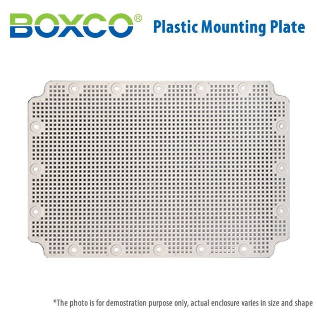 Boxco Plastic Mounting Plate, Grid Type, Q Series Only, 2030G - 2030G - powersupplymall.com