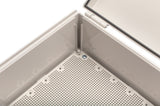Boxco Q - Series 11.81 x 11.81 x 6.30 Inches(300 x 300 x 160mm) Plastic Enclosure, IP67, IK08, ABS, Grey Cover, Hinge Type with Plate - BC-AGQ-303016G - powersupplymall.com